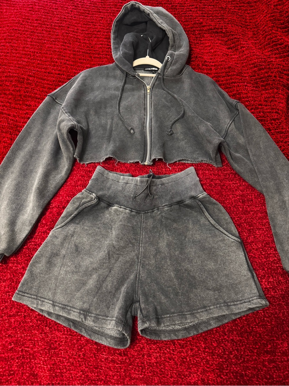 Fashion Nova Acid Washed High-Waisted Set